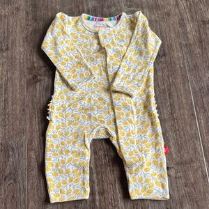 Magnetic Me Yellow Lemon Long Sleeve Baby One-Piece